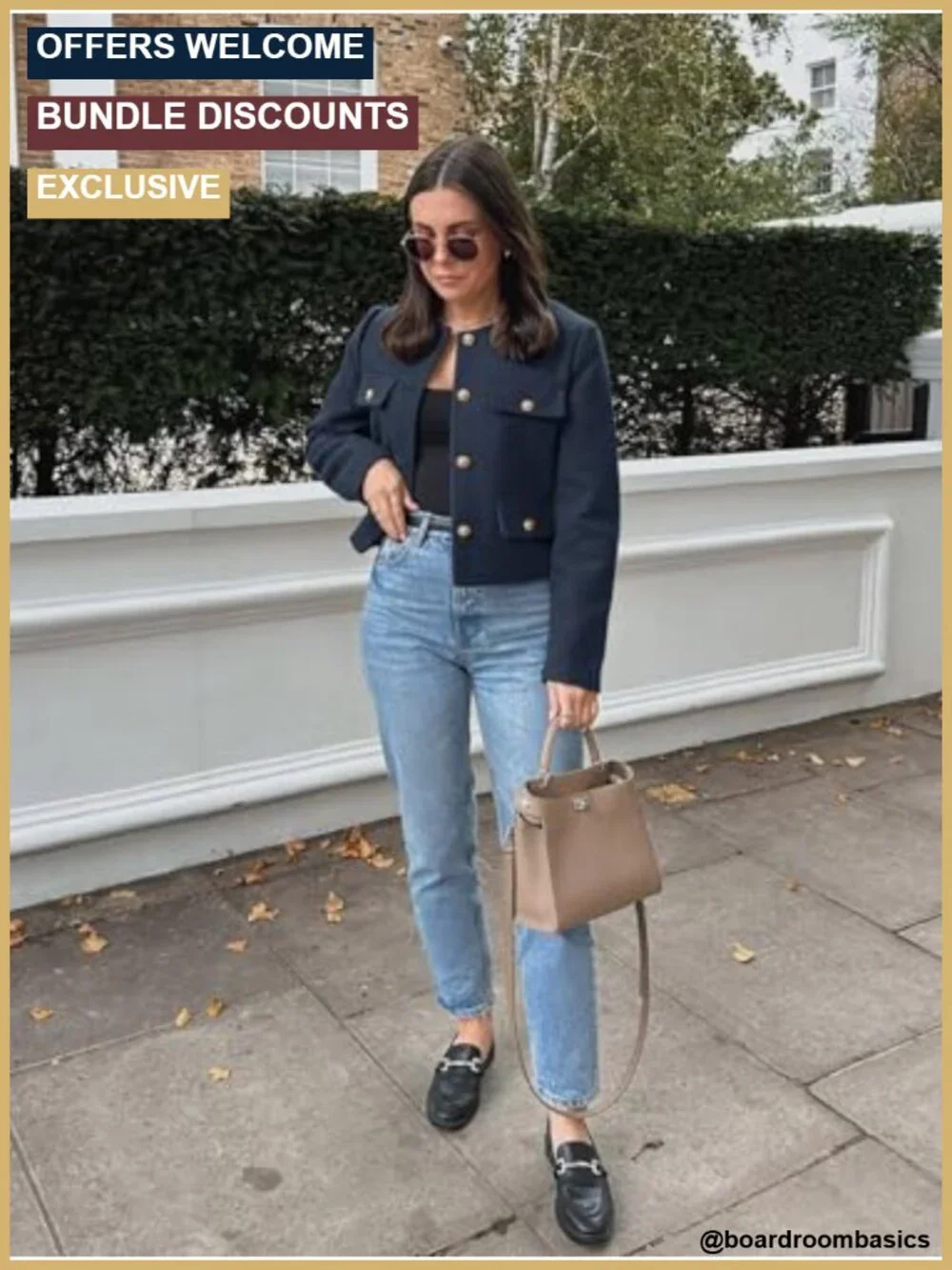 N/A cropped tweed